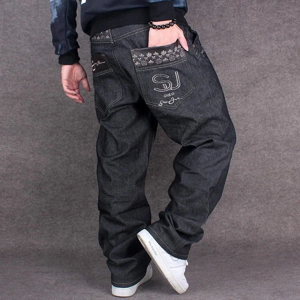 HOMME JEANS DENIM Pantalon Gar ons Baggy Hip Hop Urbain Skater