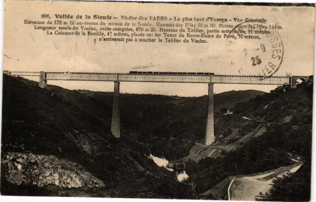 CPA SIOULE Valley - FADES Viaduct - The highest in Europe (222134)