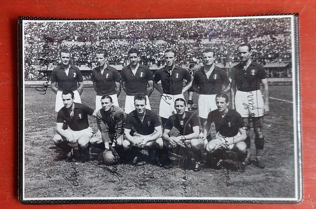 Antique Photo Football Torino Garçons 1946 Original Carte