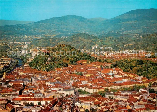 73861906 Graz__Steiermark_AT Fliegeraufnahme mit Schlossbergblick St Veit und Sc