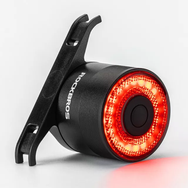 RockBros Bike Tail Light Smart Auto Brake Sensing Rear Lights USB Recharging LED