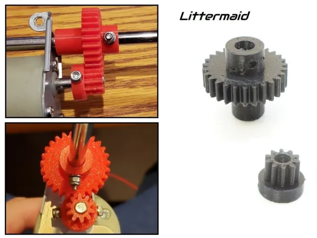 3D Pièce de Rechange Engrenages pour Littermaid Multi-Cat Auto-Nettoyant Litière