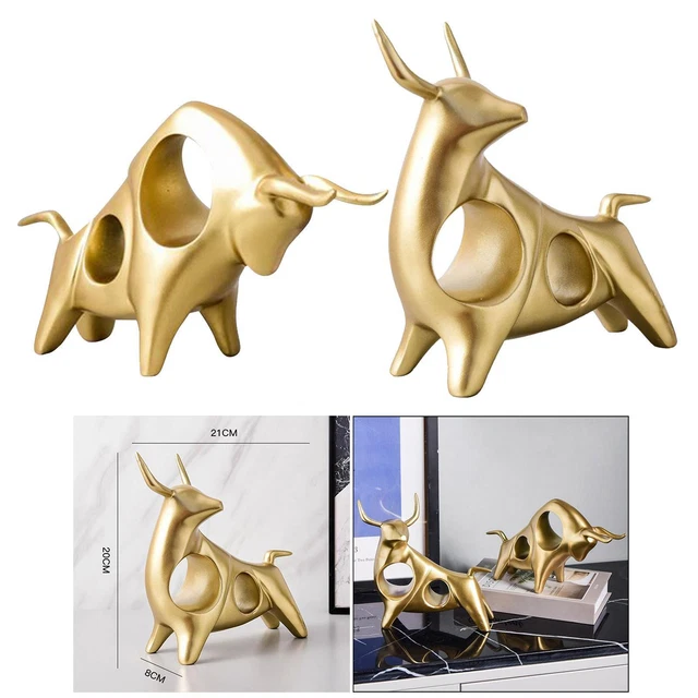 Bovins Sculpture Bull Ornement Figurine Statue Accessoires Photo Décor de