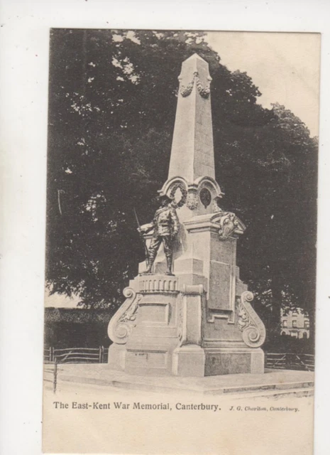 The East Kent War Memorial Canterbury Kent 1904 Postkarte JG Charlton 602b