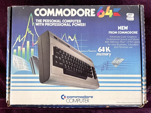 Vintage Commodore 64 computer in original box! VIC 20 Made in USA  64K
