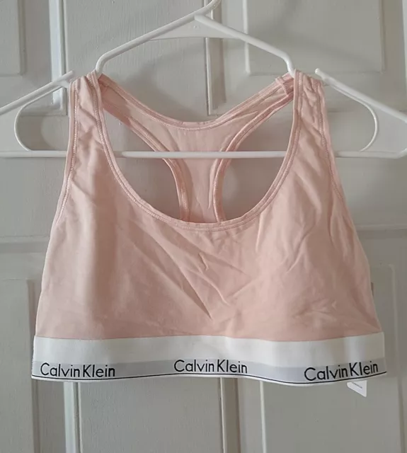 Calvin Klein Cotton Unlined Bralette, Size L