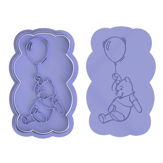 Set 3 Formine Taglia biscotti con timbro, 3 misure, marca Zenker