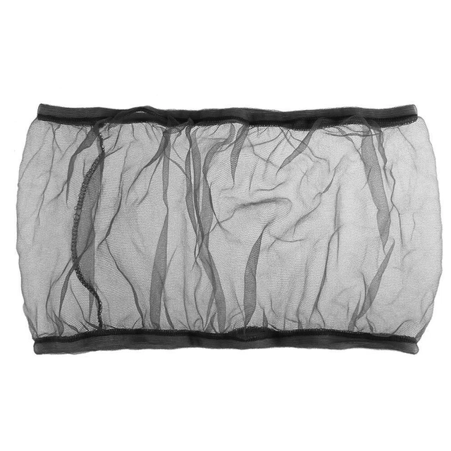 Red de cubierta de jaula para pájaros de malla de nailon fácil limpieza protector receptor de semillas (negro S)