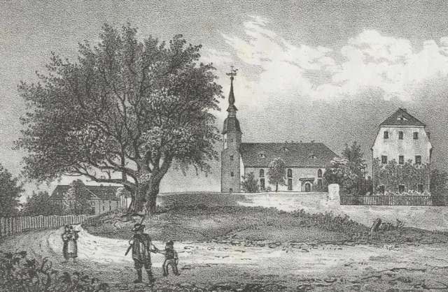 WACHAU - Sachsens Kirchen-Galerie - Lithographie 1841