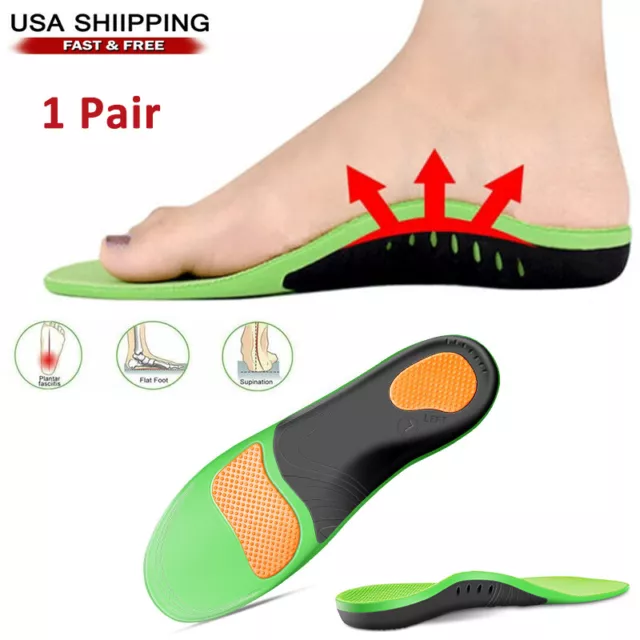 Orthotic Shoe Insoles Inserts Flat Feet High Arch Support for Plantar Fasciitis