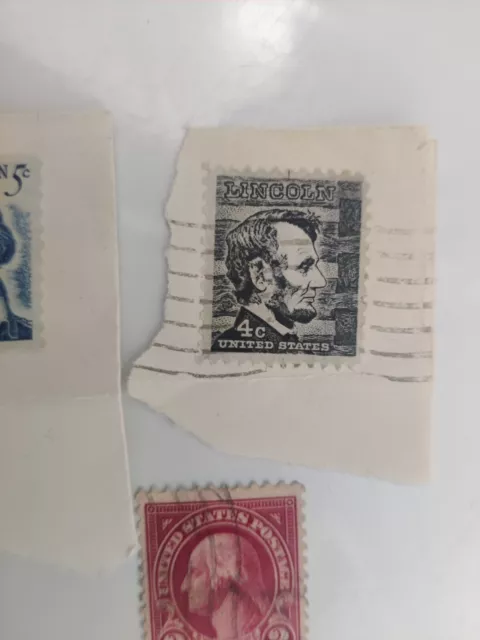 Rare Vintage united states George Washington and Abraham Lincoln stamps