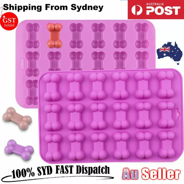 Reusable Silicone Dog Bone Cake Chocolate Mold Cookie Baking Ice Tray Mould Tool