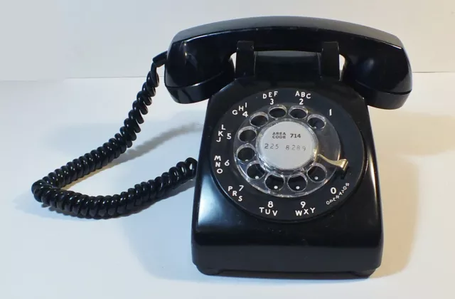 Western Electric 500 Rotary Dial Black Desk Phone, In Good Condition-See Details