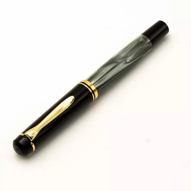 Pelikan R200 Grau marmoriert Gold NOS old style Rollerball-pen Tintenschreiber 3