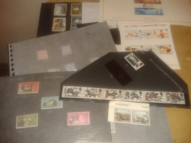 Small but very nice stamp collection. England/Guernsey/Isle of man(D12)