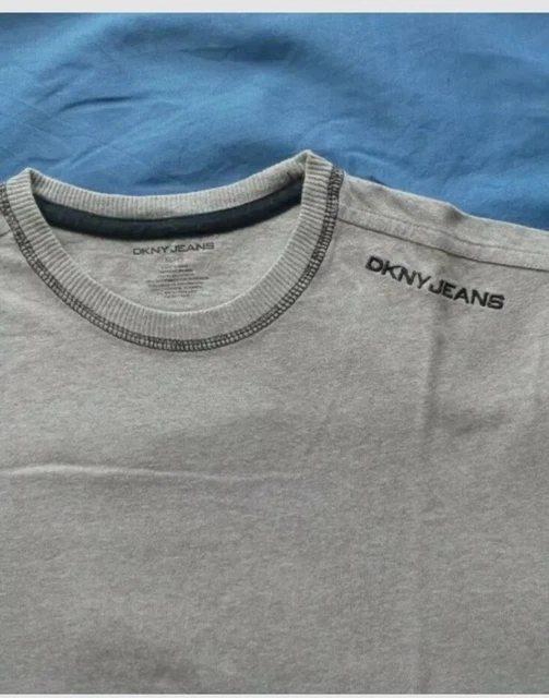 90'S Donna Karan New York DKNY JEANS V-neck cotton vest, men's size XL, vintage cotton navy blue type Vintage Second Hand