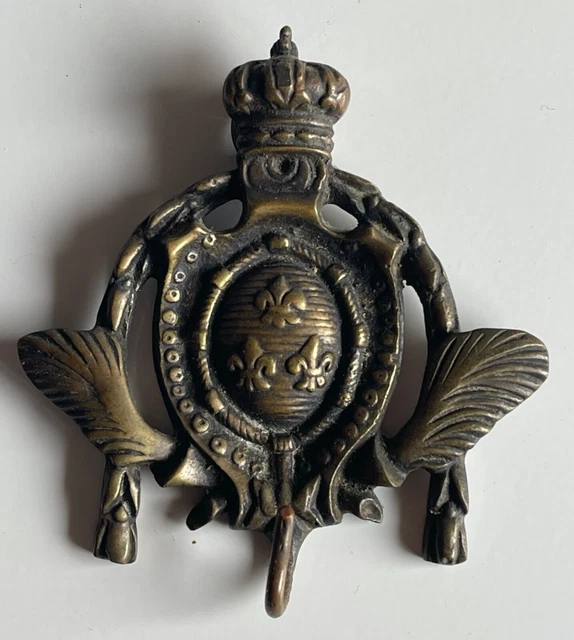 Broche Ancienne Française Porte-photo Décor Fleurs - Métal Argenté - Alliage - Bon état
