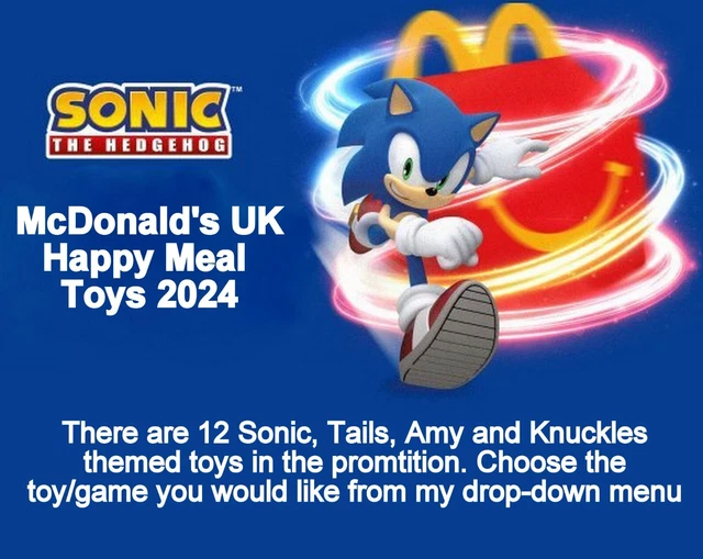 MCDONALD'S HAPPY MEAL Toys UK 2024 Sonic The Hedgehog Various boxed