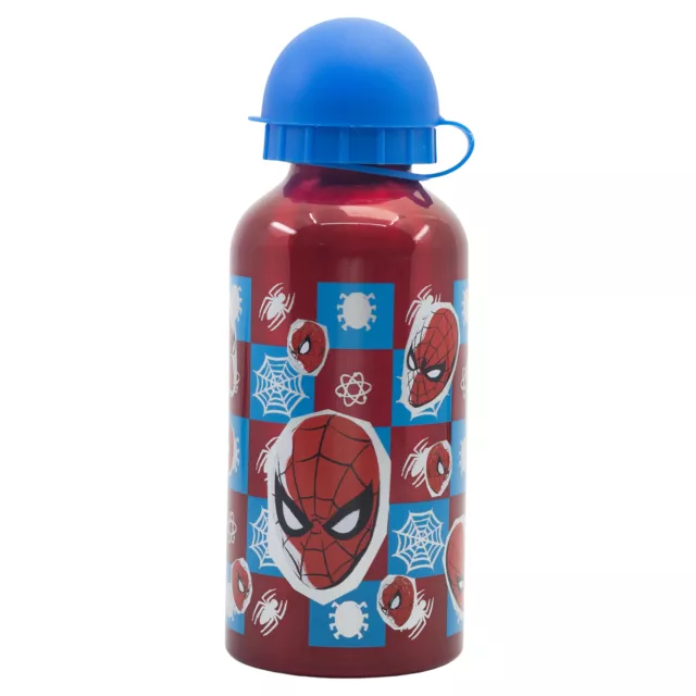 Bottiglia In Alluminio Per Bambini Da 400 Ml Spiderman