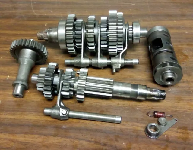 89 Suzuki LT250S Transmission Gears Drive & Counter Shaft 1 2 3 4 5 Gear