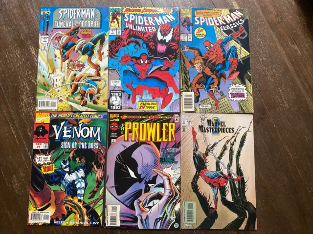 Lot of 6 Spider-Man & Venom #1 Comics Marvel FN/VF to NM+
