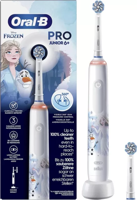 Oral-B Spazzolino Elettrico Ricaricabile Per Bambini Frozen Sensore Di Pressione