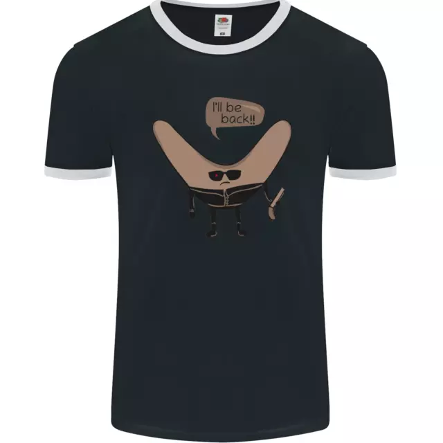Boomerang Ill Be Back Funny Movie Parody Mens Ringer T-Shirt FotL