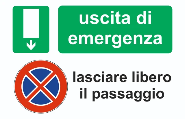 MS013 - Cartello Divieto sosta uscita emergenza