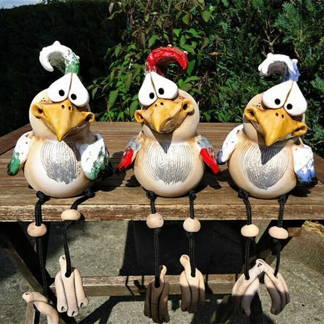 Funny Chicken Garden Statues Sculptures Farm Art-Backyard Decoration Ornament