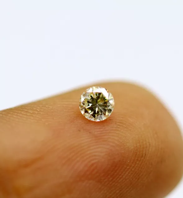 Top Luster Natural Diamond Slight Yellow J Color VS2 Certified Round Cut 0.125Ct