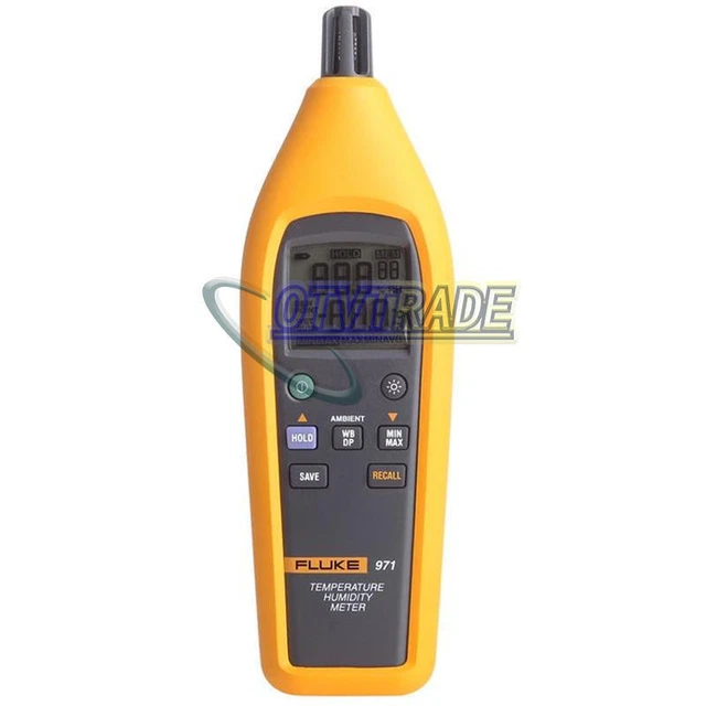 Fluke F971 Temperature Humidity Meter Psychrometer 99 Record Capacity
