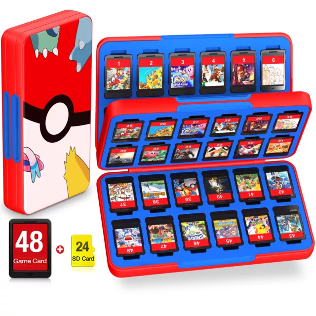 24/48/72 In 1 Game Card Case Holder Box Travel Carry Cover For Nintendo Switch