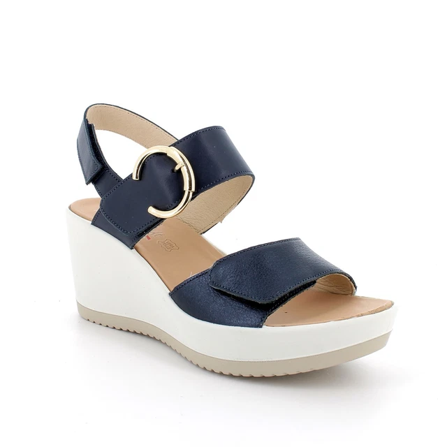 Sandali Con Zeppa Enval Soft D.Calypso - In Pelle Per Donna, Made In Italy, Eleganti E Comodi - Foto 4