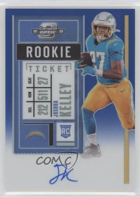 2020 Panini Contenders Optic Ticket RPS Blue /75 Joshua Kelley Rookie Auto RC