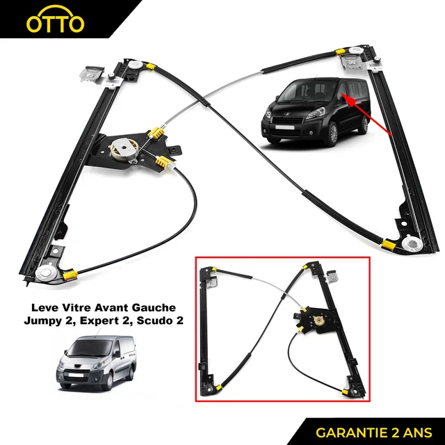 Moteur Lève-vitre Avant Gauche Pour Expert/Scudo/Jumpy (2007-2016) - Neuf, CQX, Garantie 1 An