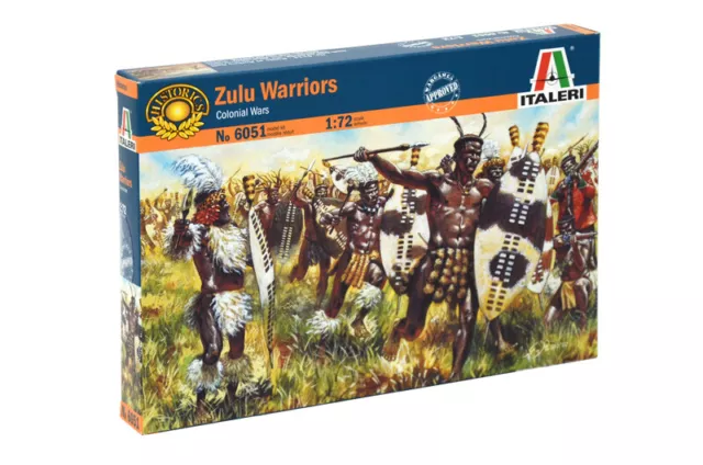 Italeri 6051 - 1/72 Figure Set Zulu Warriors - Colonial Wars - New