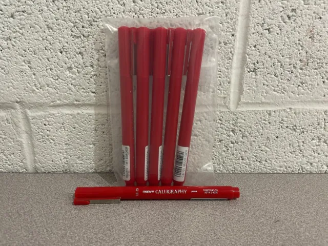 MARVY The Calligraphy Pen 3.5 RED Pack Of 6