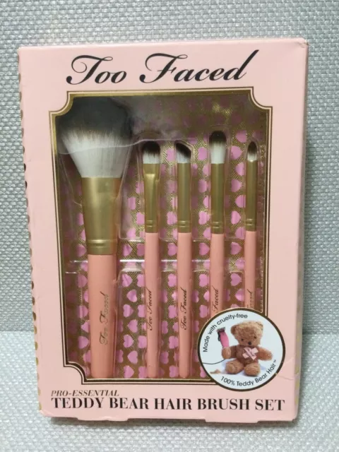 Too Faced - Pro Essential - Teddy Bear Hair Brush Set - New In Box