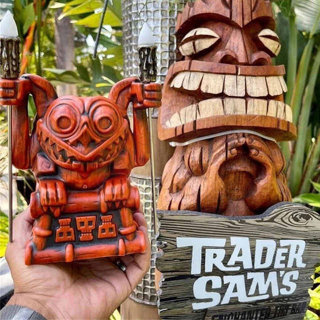 Tiki Cup Mug Hawaii Ceramic Haunted Mansion Gargoyle Steel Drinkable Decoration