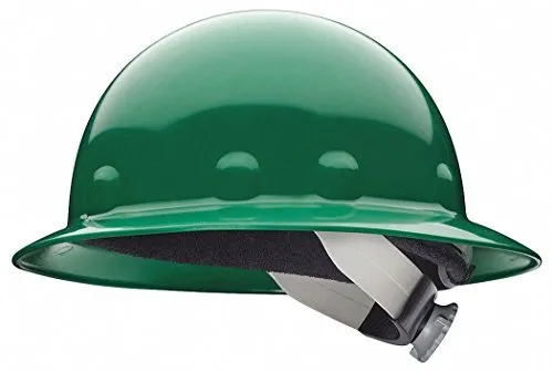 Fibre-Metal Green Thermoplastic Full Brim Hard Hat - 8-Point Suspension - Swi...