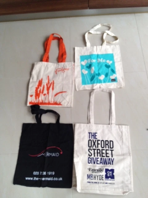 4 sacs fourre-tout en toile
