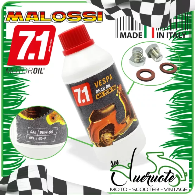 Olio Malossi 7.1 Sae 80W 90 Minerale Ingranaggi Cambio Vespa Lambretta Scooter