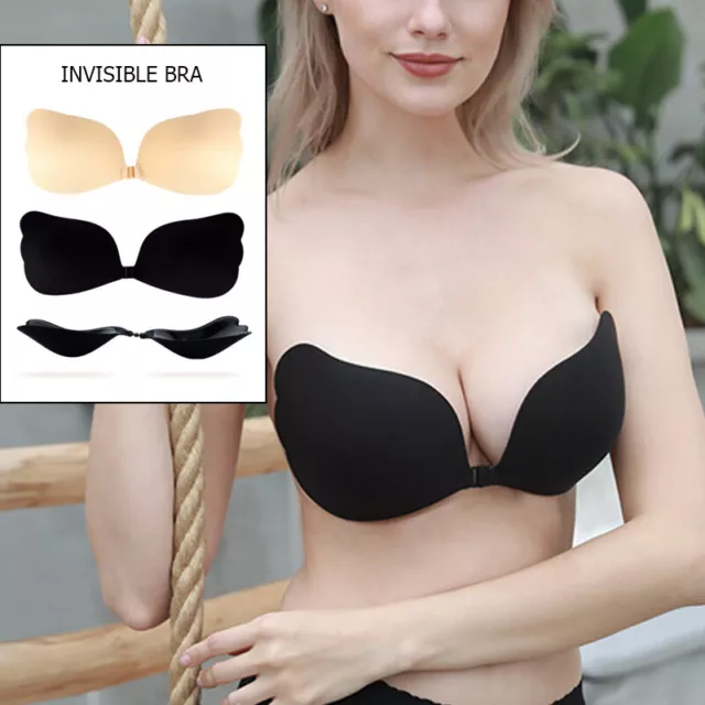 Reggiseno Push Up In Silicone Autoadesivo Nudo Invisibile Senza Schienale A