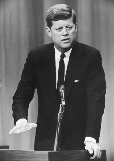 U.S. President John F. Kennedy Washington D.C 1961 Old Photo