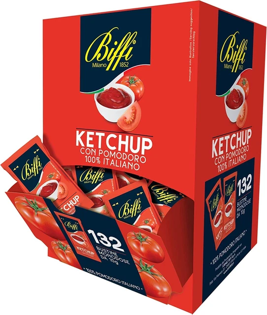 Biffi - New Linea Professionale - Ketchup 100% Pomodoro Italiano - 132 Bustine M