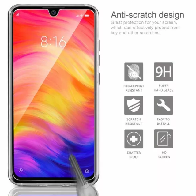 Vitre Protection Verre Trempe Xiaomi Redmi Note 9 9S 8 Pro/8T/Note 7 Redmi 9A 8A 2