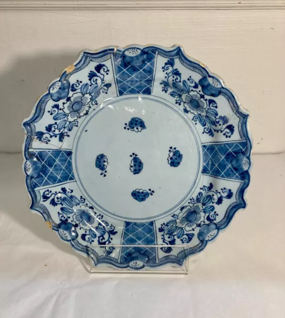 De Klaauw Delft Belle assiette en faience en camaieu de bleu forme octogonale 18