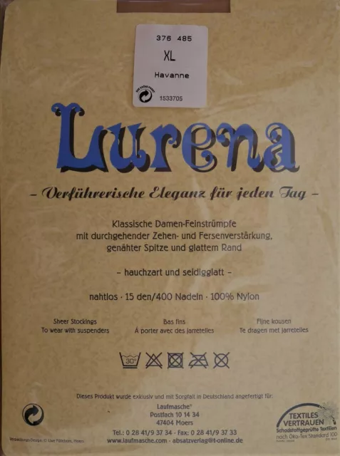 echte Nylons Nylonstrümpfe 15 den Gr. XL OVP Braun / Havanna 3