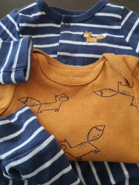 Just One You Carters Newborn NB Infant fox navy 3 PC Set Bodysuit Pants Top fall