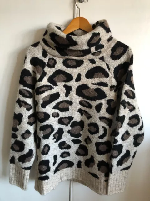 Kaleidoscope Ladies Animal Print Cowl Neck Jumper Size 18 Brand New Without Tags